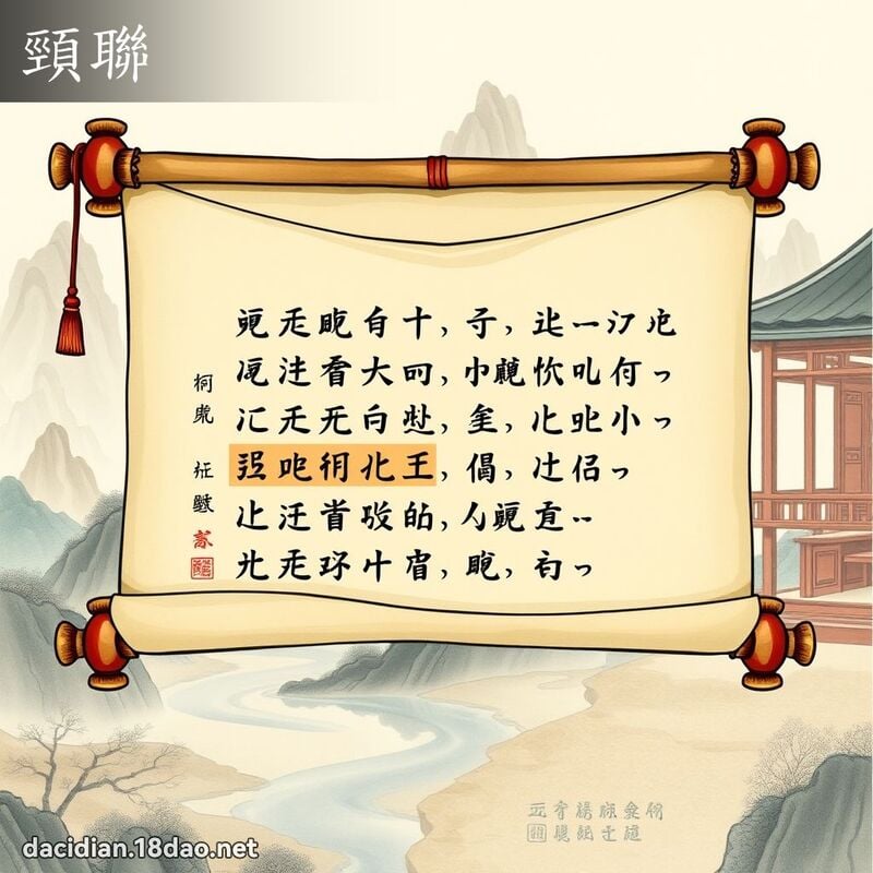 颈联 - 国语大辞典配图