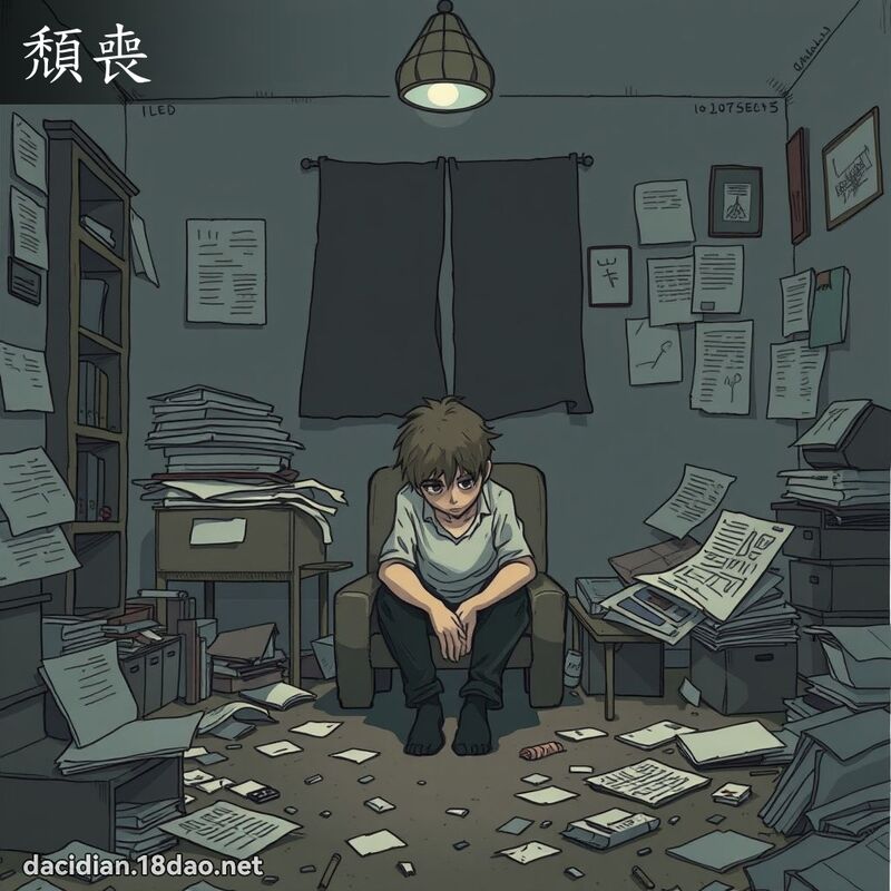 頹喪 - 國語大辭典配圖