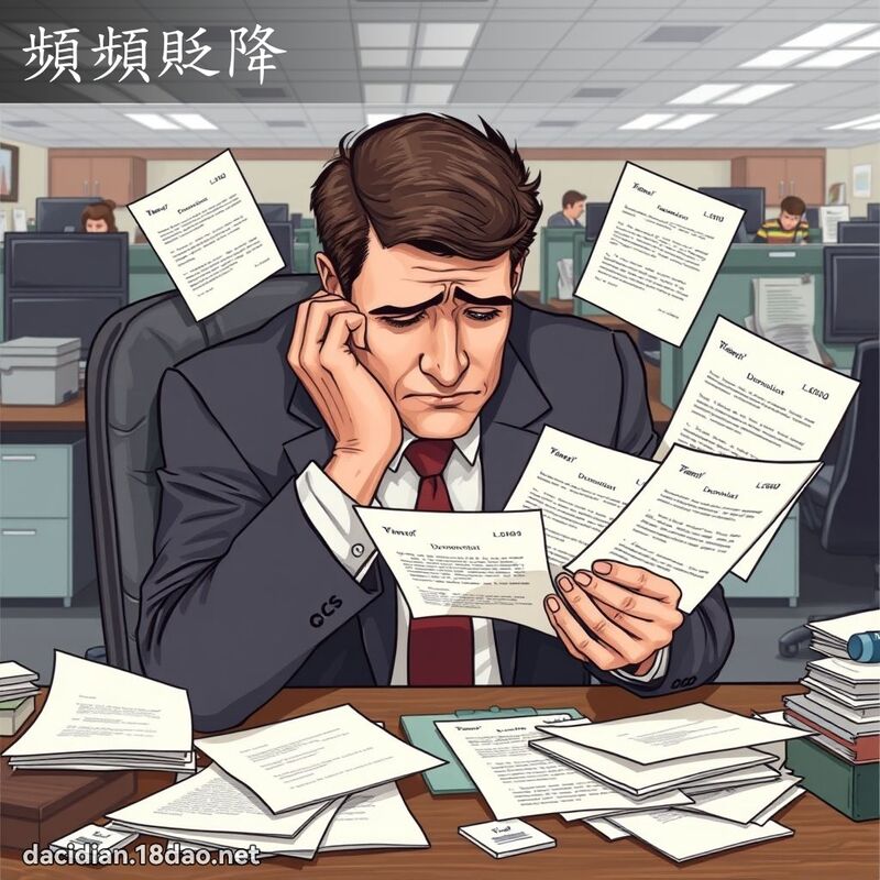 頻頻貶降 - 國語大辭典配圖