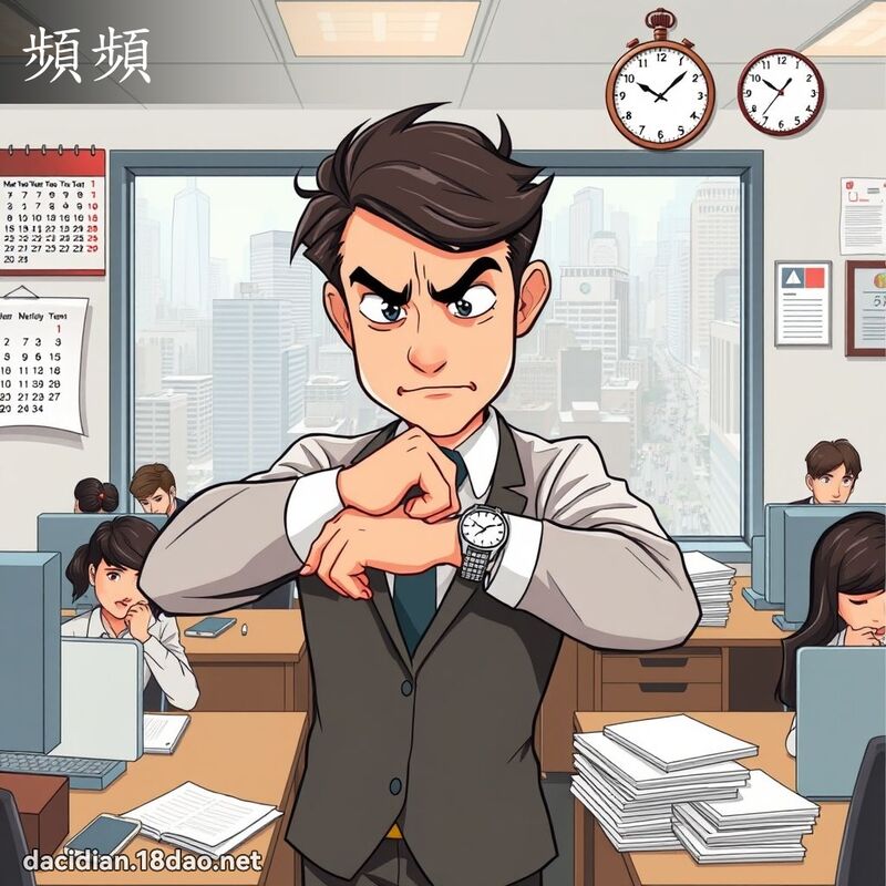 頻頻 - 國語大辭典配圖