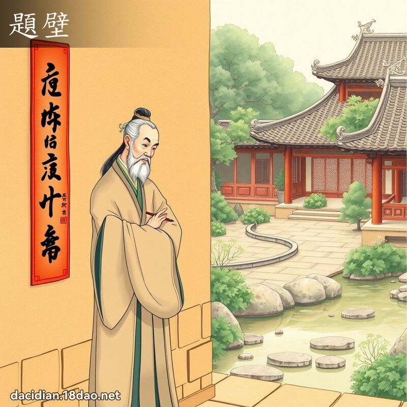 题壁 - 国语大辞典配图