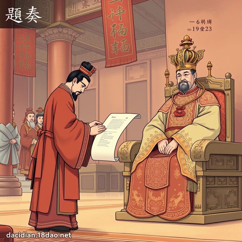 題奏 - 國語大辭典配圖