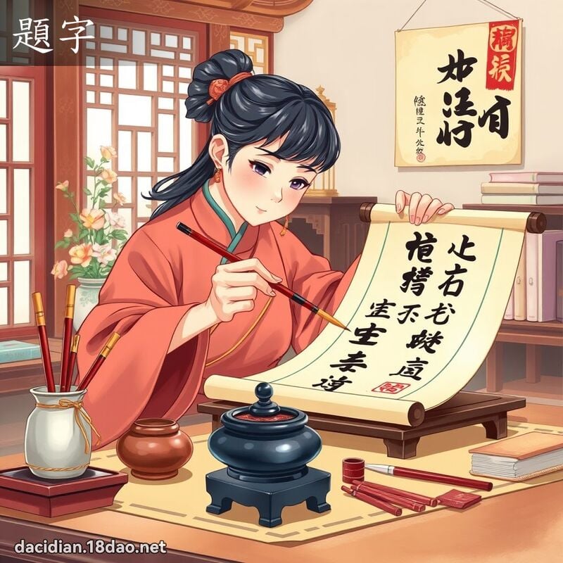 题字 - 国语大辞典配图