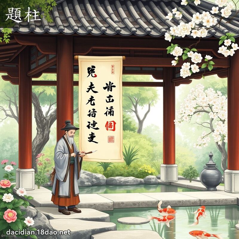 題柱 - 國語大辭典配圖