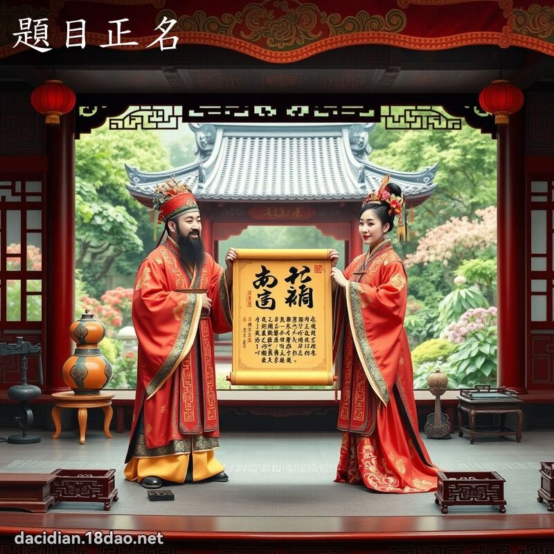 題目正名 - 國語大辭典配圖