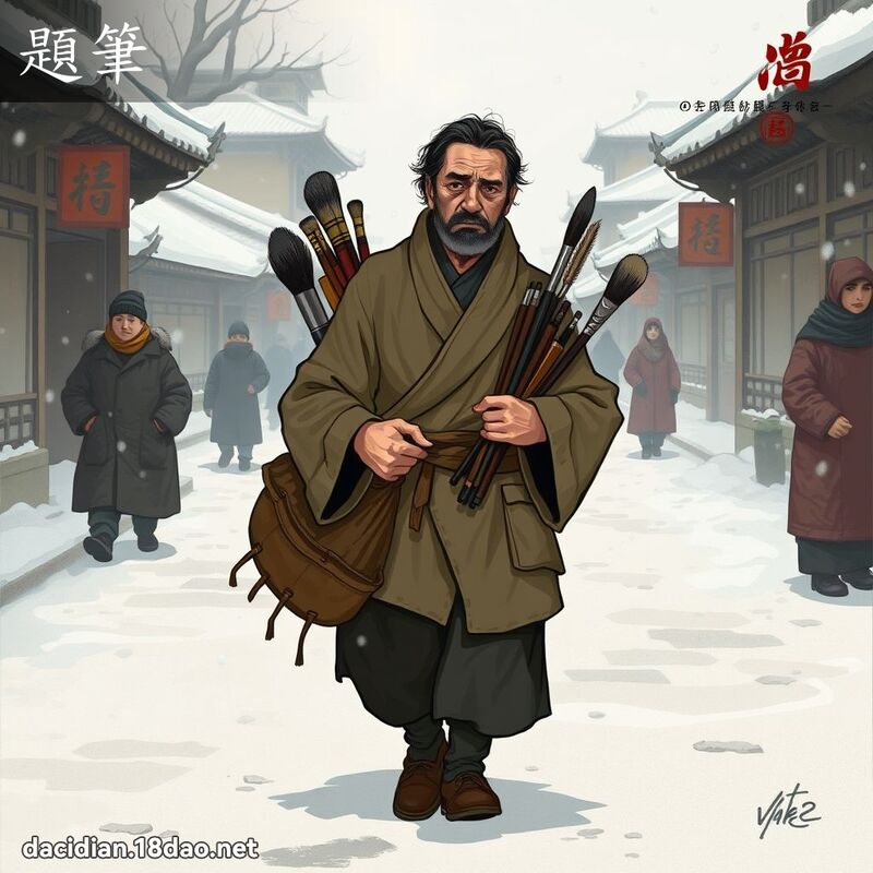 題筆 - 國語大辭典配圖