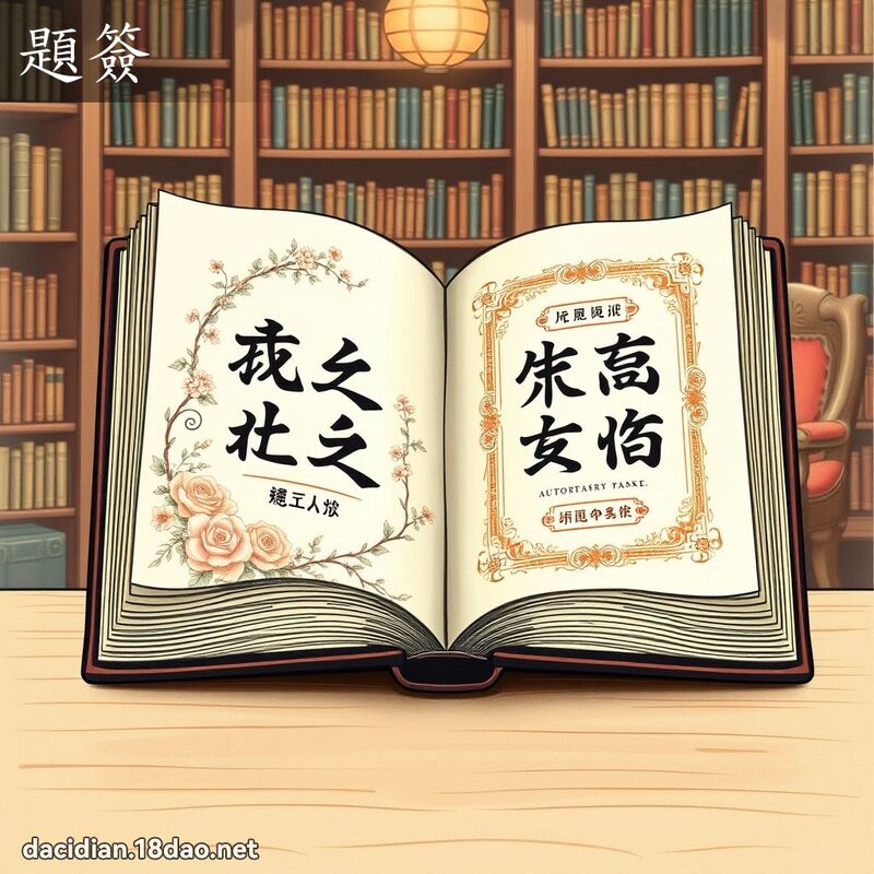 題簽 - 國語大辭典配圖