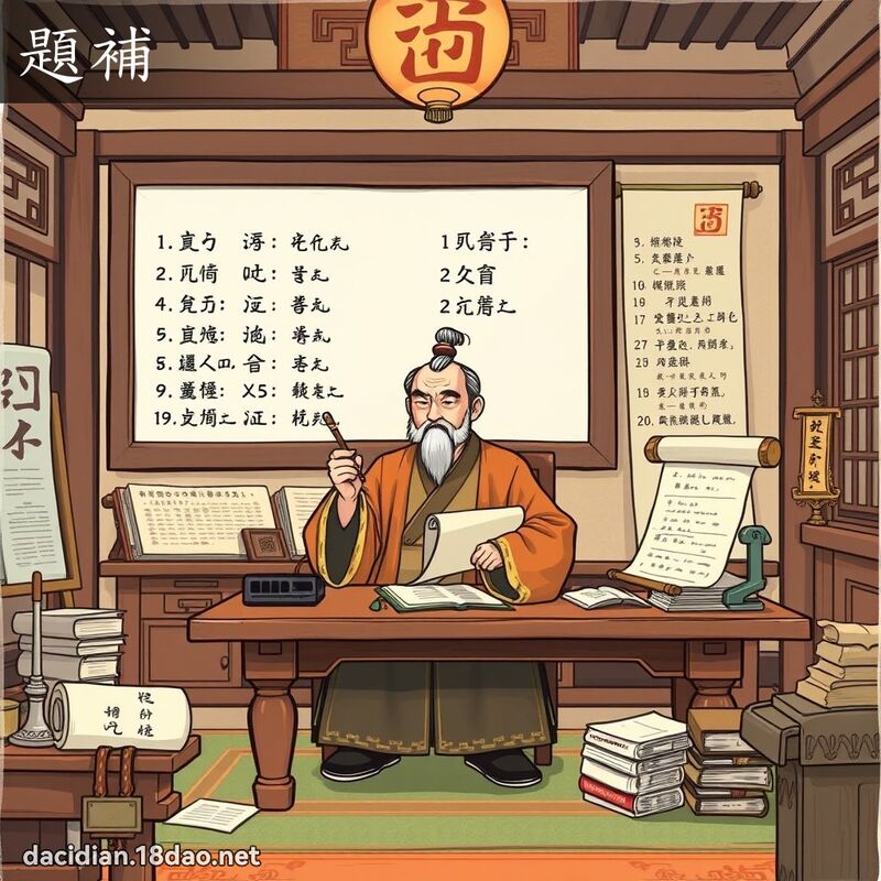 題補 - 國語大辭典配圖