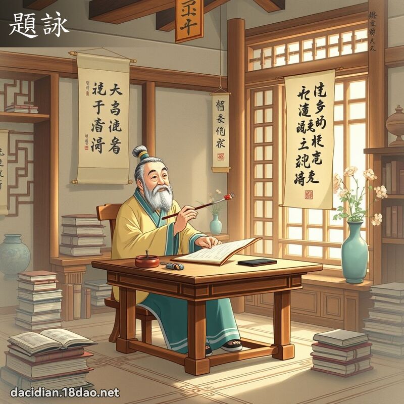 题咏 - 国语大辞典配图