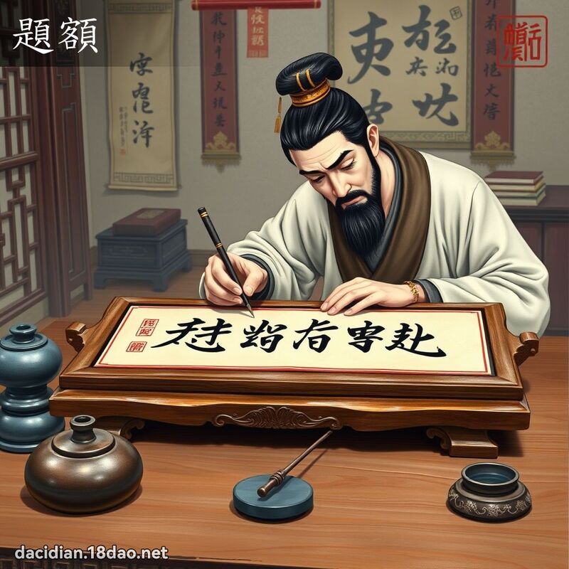 題額 - 國語大辭典配圖