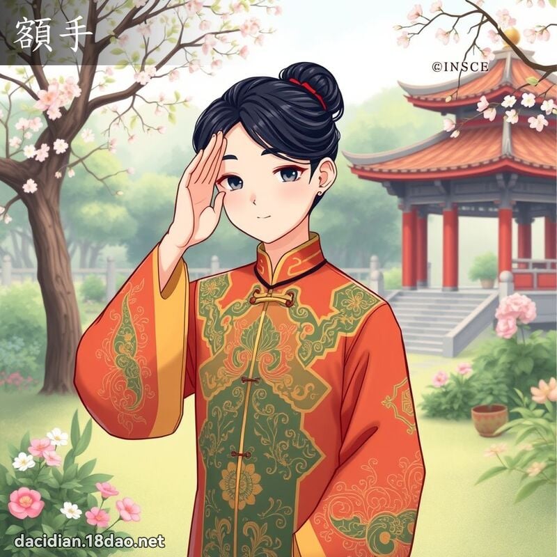 额手 - 国语大辞典配图