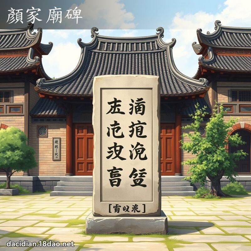 顏家廟碑 - 國語大辭典配圖