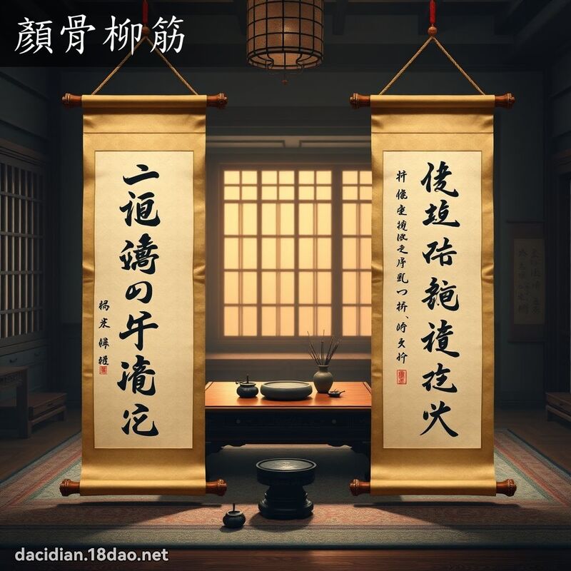 顏骨柳筋 - 国语大辞典配图