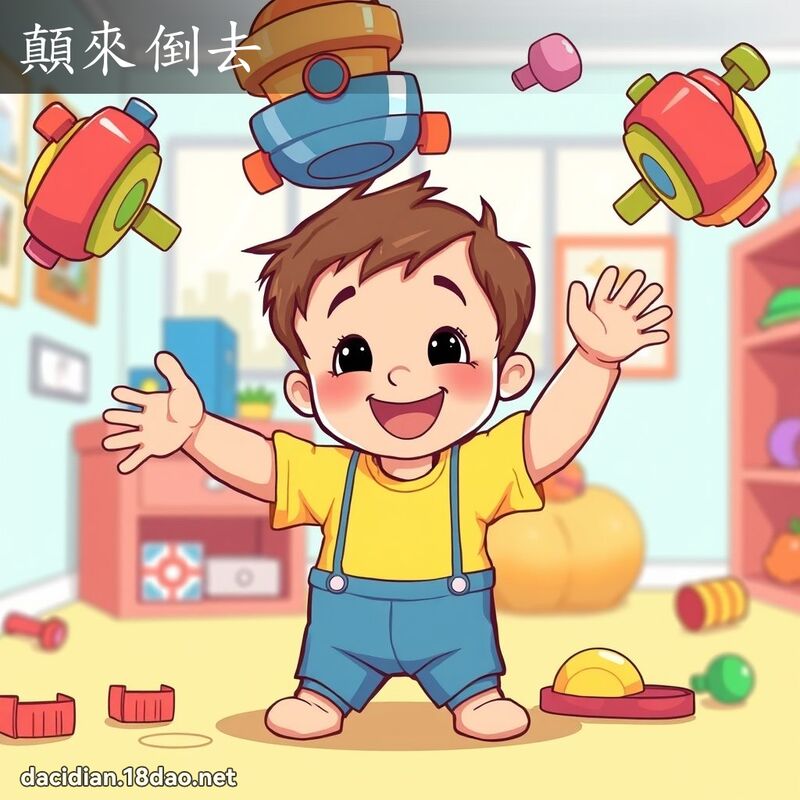 顛来倒去 - 国语大辞典配图