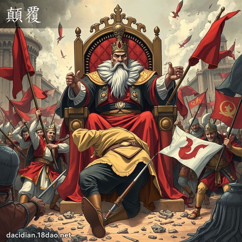 顛覆 - 国语大辞典配图