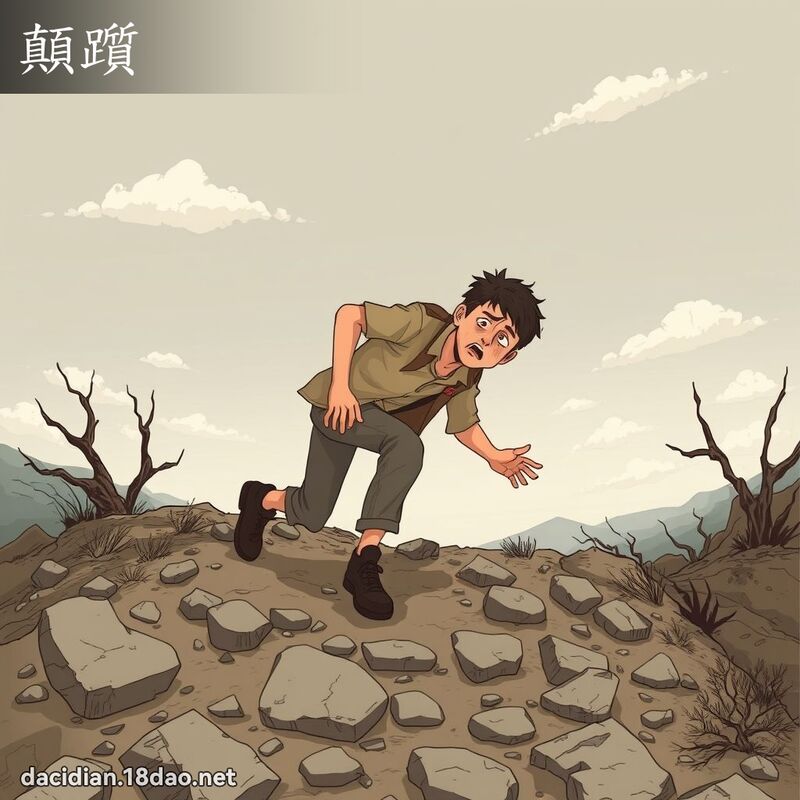 顛躓 - 国语大辞典配图