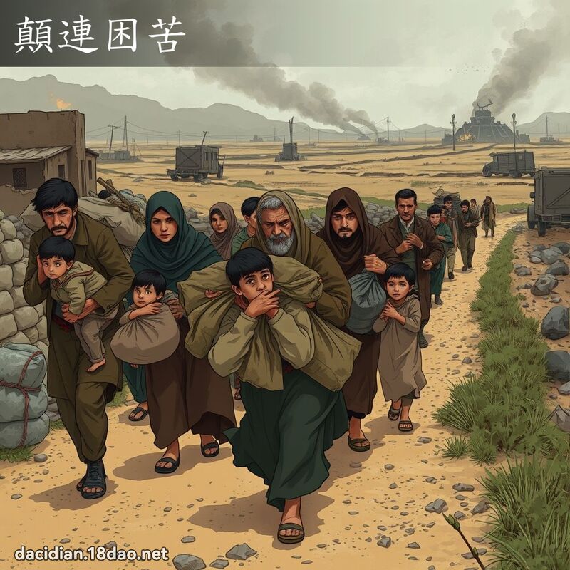 顛连困苦 - 国语大辞典配图