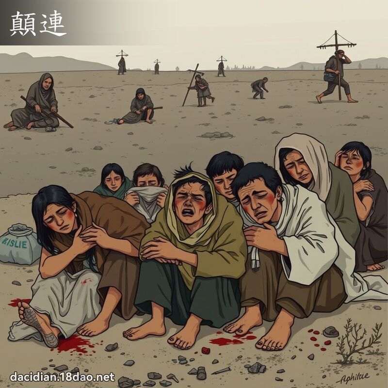 顛连 - 国语大辞典配图