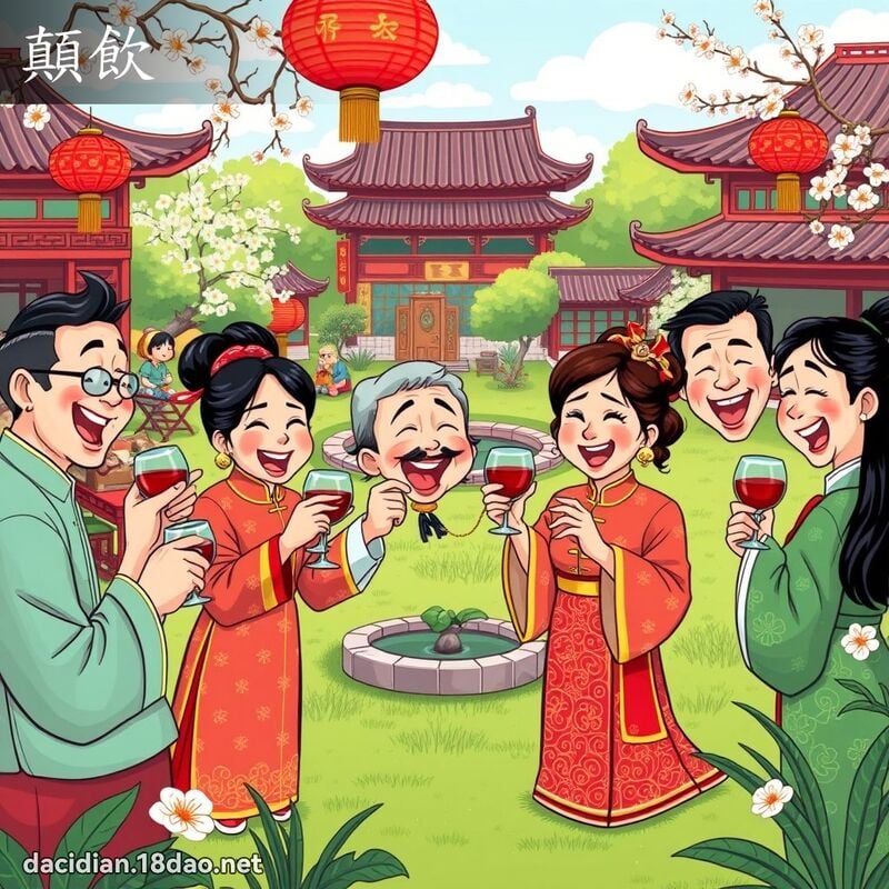 顛饮 - 国语大辞典配图