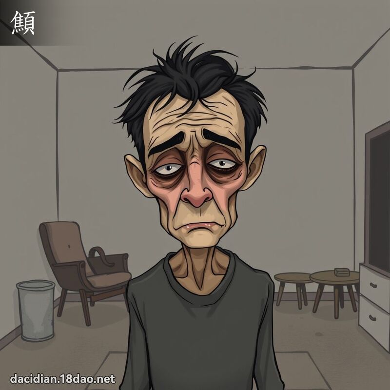 顦 - 國語大辭典配圖