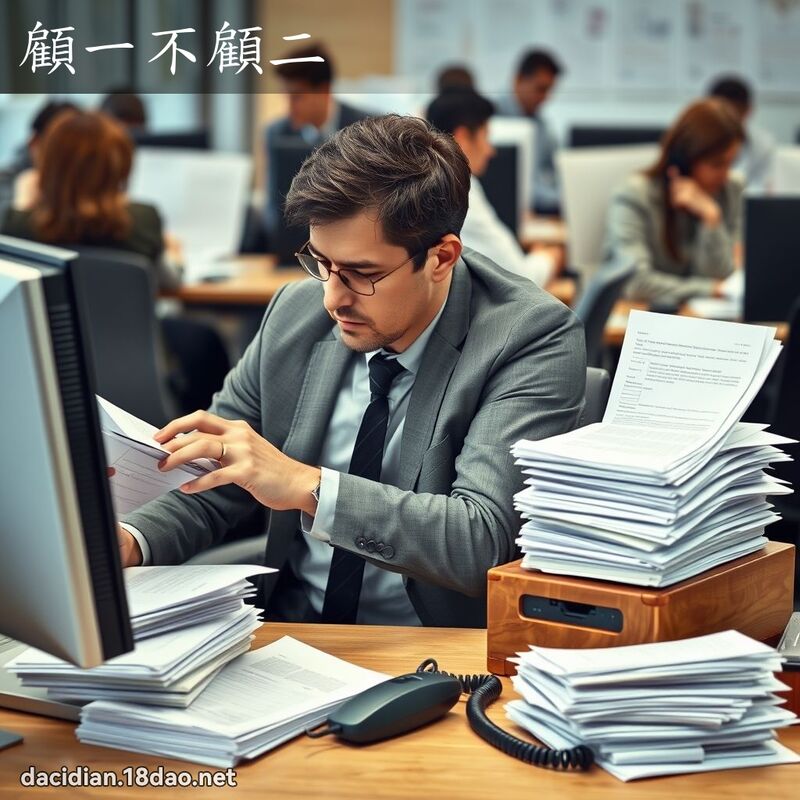 顧一不顧二 - 國語大辭典配圖