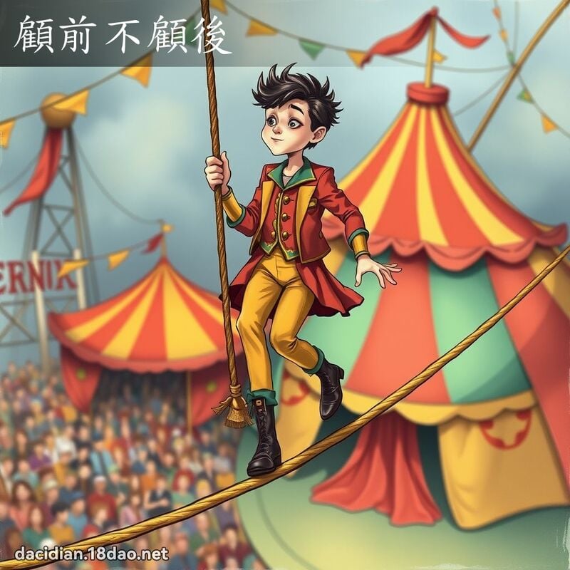 顾前不顾后 - 国语大辞典配图