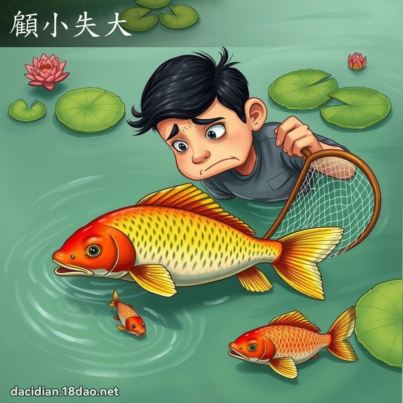 顧小失大 - 國語大辭典配圖