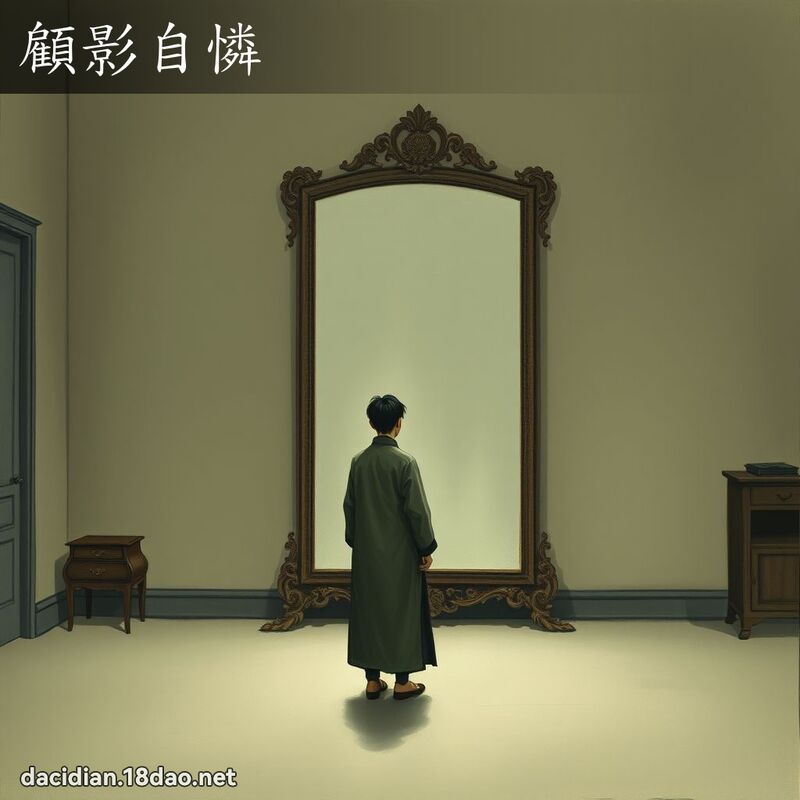 顧影自憐 - 國語大辭典配圖