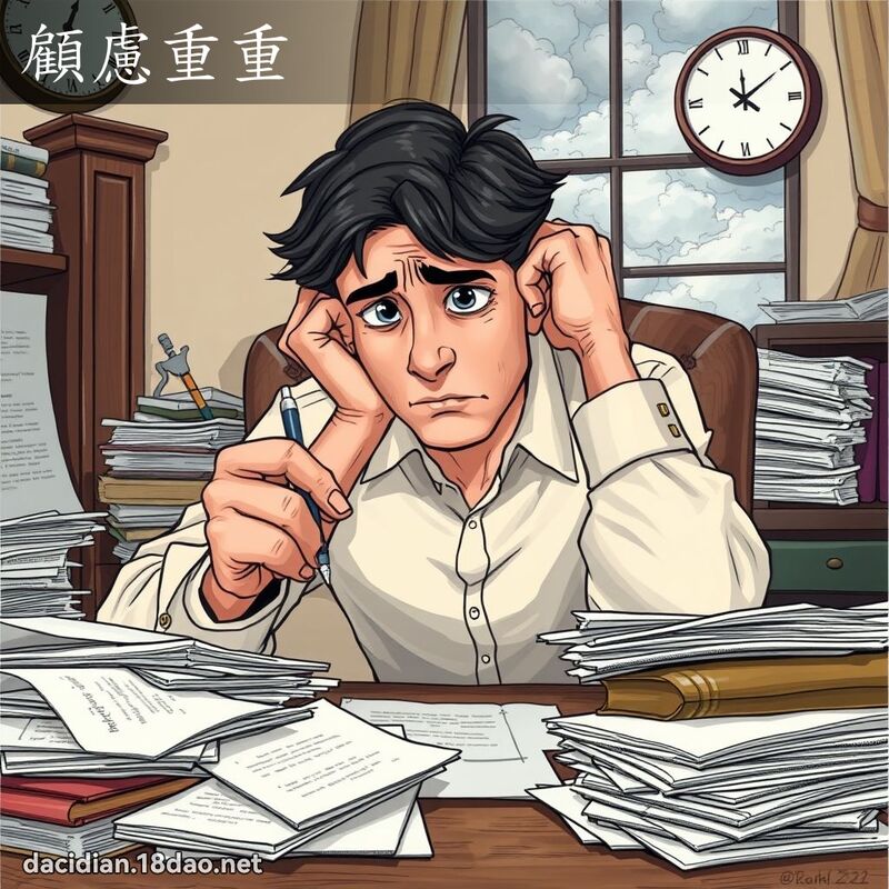 顾虑重重 - 国语大辞典配图