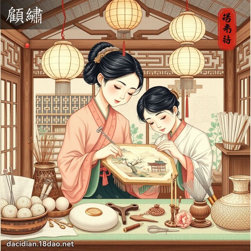 顾绣 - 国语大辞典配图