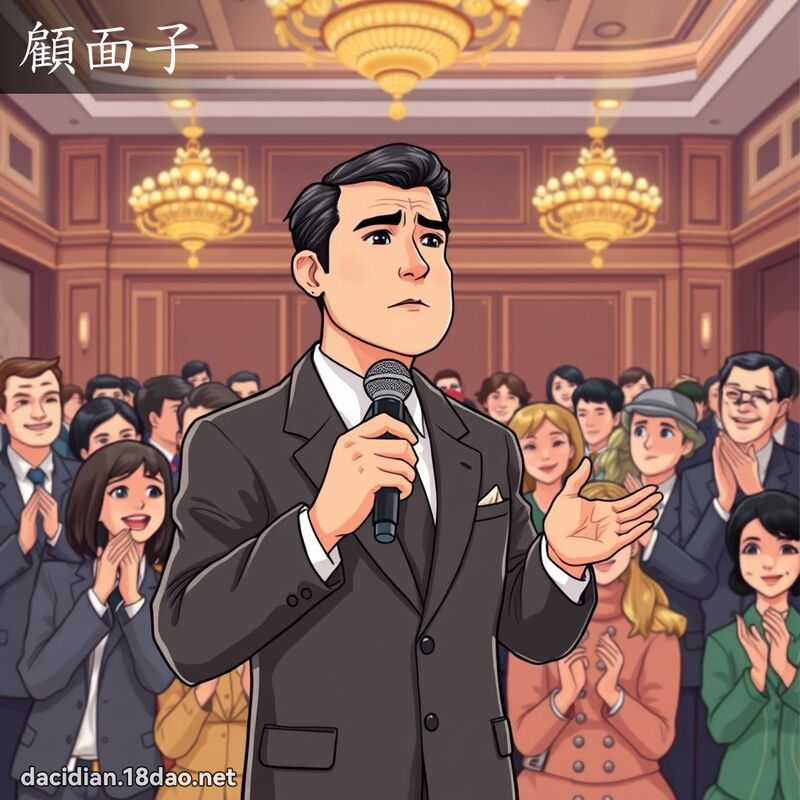 顾面子 - 国语大辞典配图
