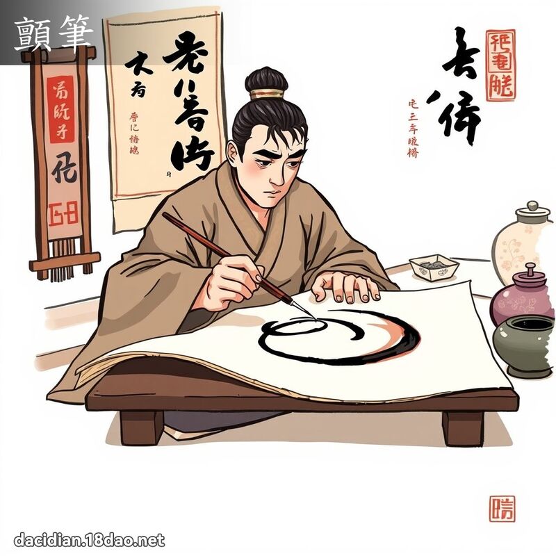 顫筆 - 國語大辭典配圖