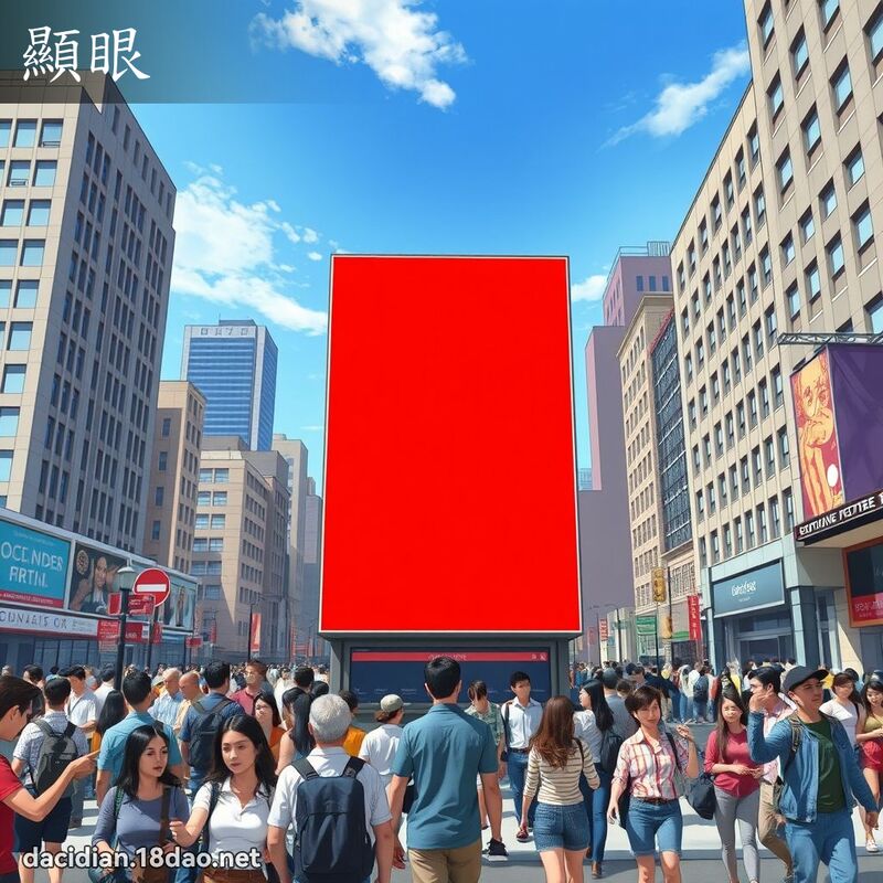 顯眼 - 國語大辭典配圖