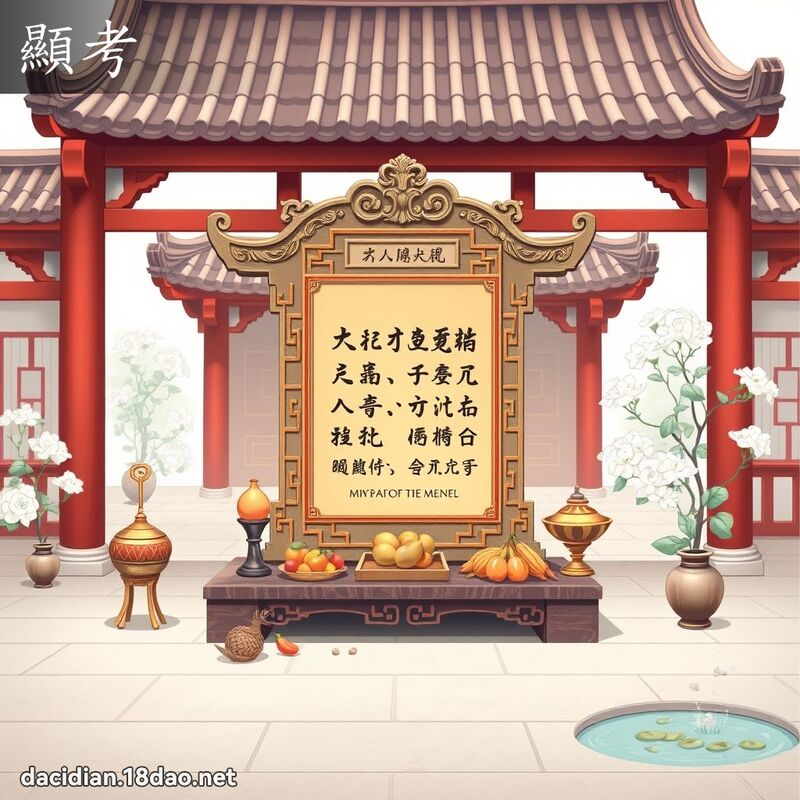 显考 - 国语大辞典配图