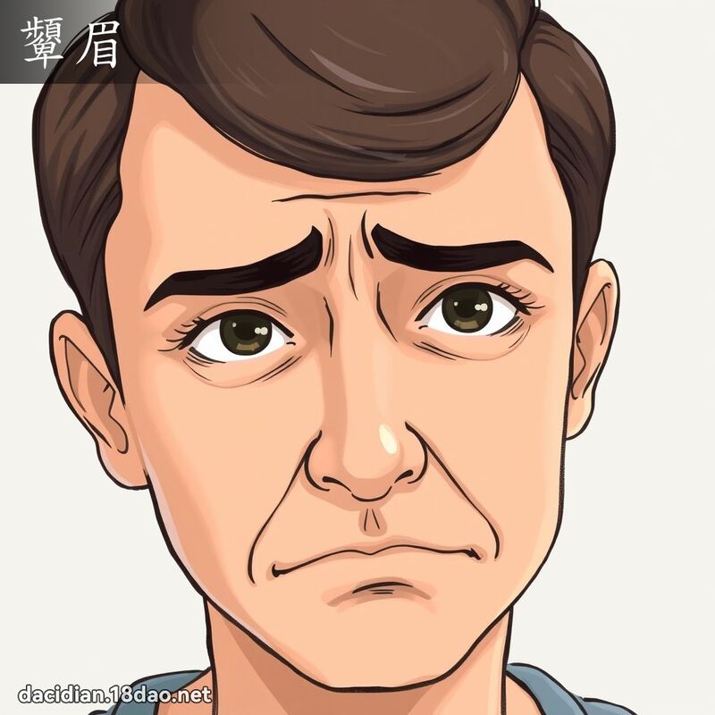 顰眉 - 國語大辭典配圖
