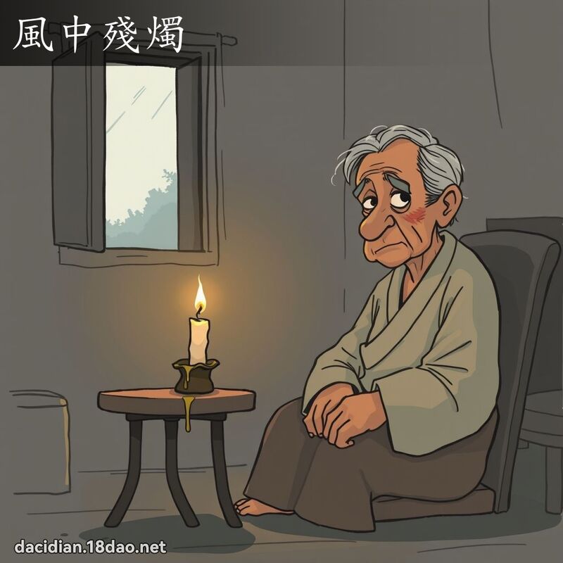 风中残烛 - 国语大辞典配图