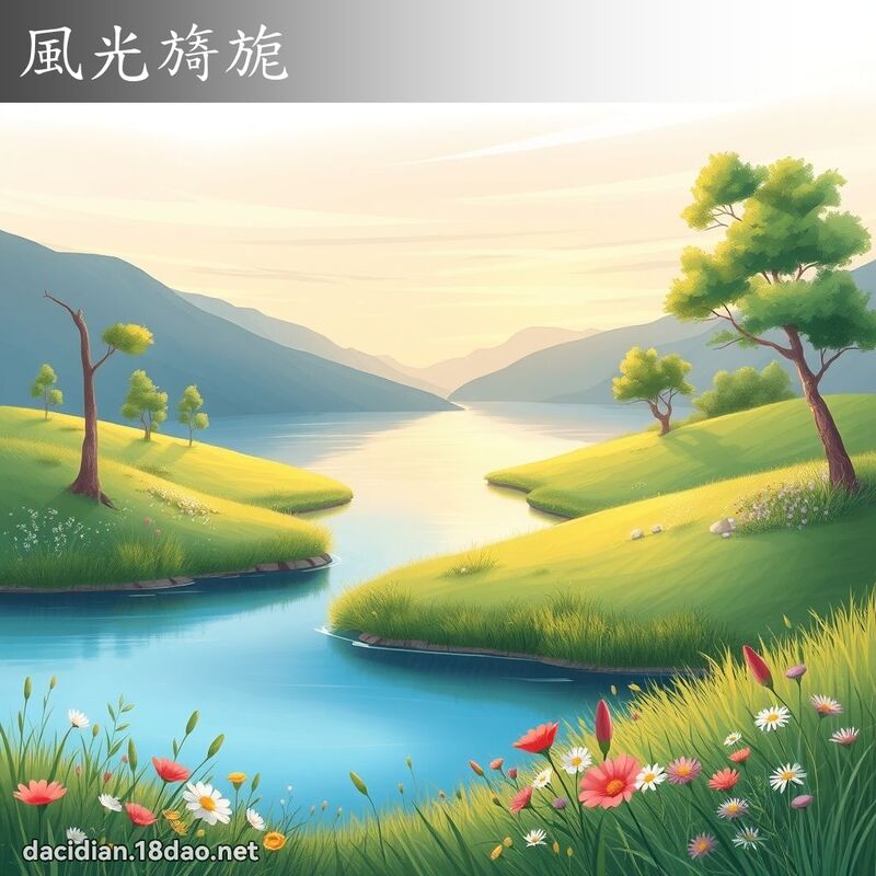 風光旖旎 - 國語大辭典配圖
