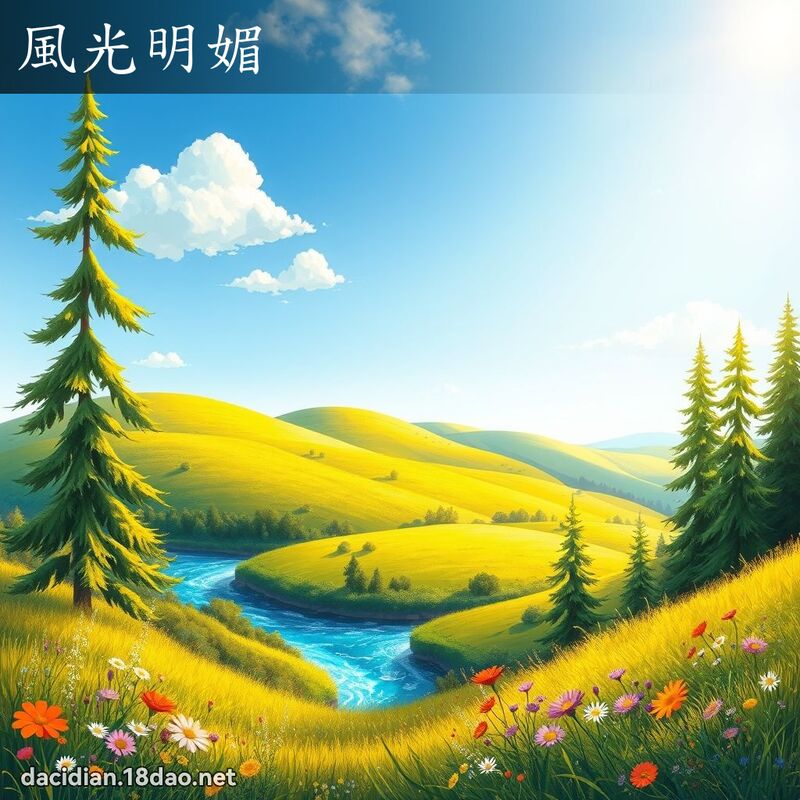 风光明媚 - 国语大辞典配图