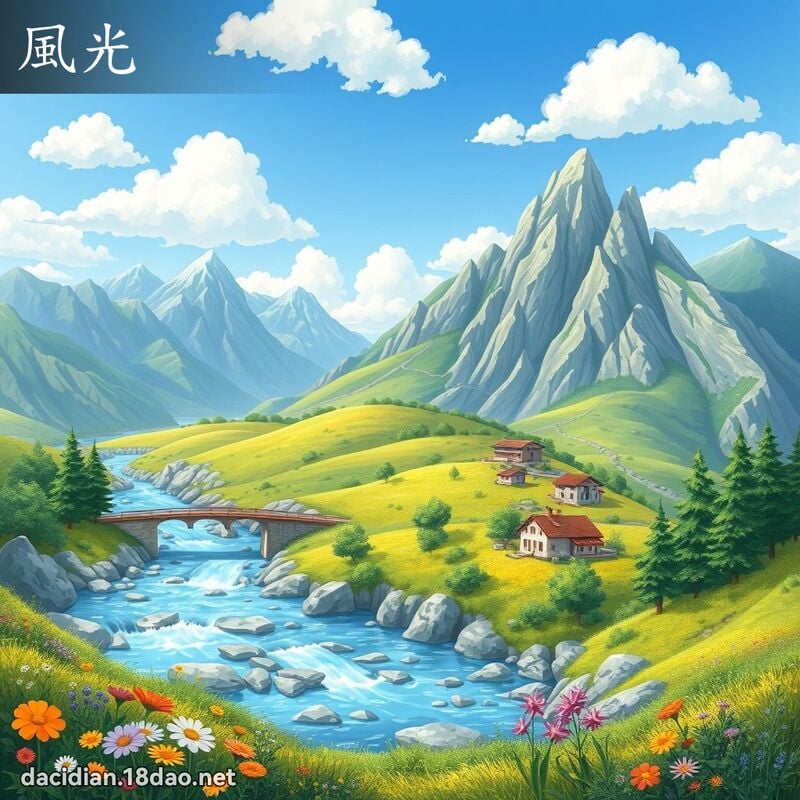 風光 - 國語大辭典配圖