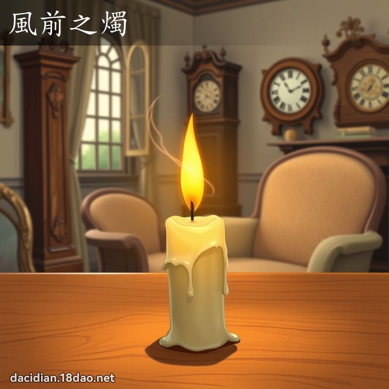 風前之燭 - 國語大辭典配圖