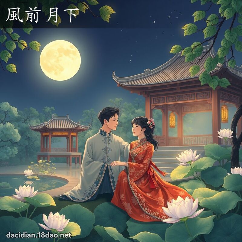 风前月下 - 国语大辞典配图