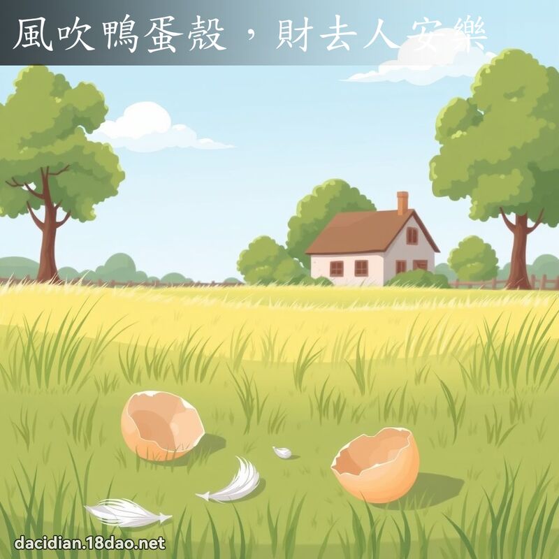 風吹鴨蛋殼，財去人安樂 - 國語大辭典配圖