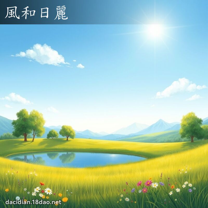 风和日丽 - 国语大辞典配图