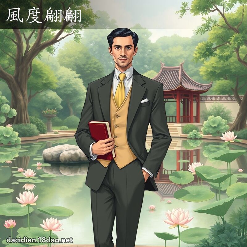 風度翩翩 - 國語大辭典配圖