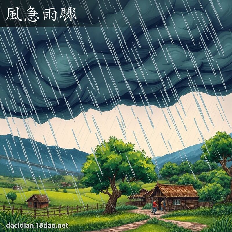 風急雨驟 - 國語大辭典配圖