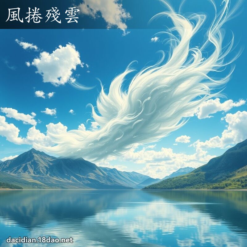 風捲殘雲 - 國語大辭典配圖