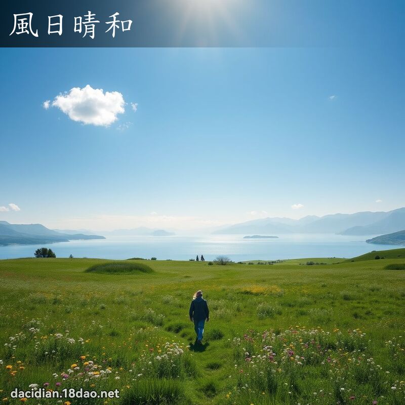 风日晴和 - 国语大辞典配图