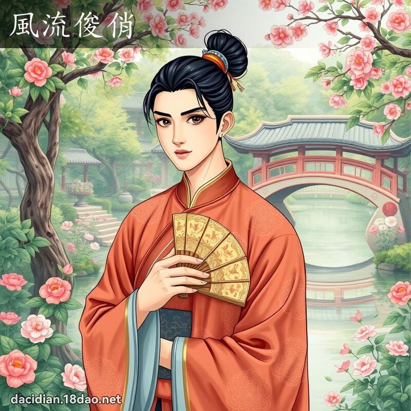 風流俊俏 - 國語大辭典配圖