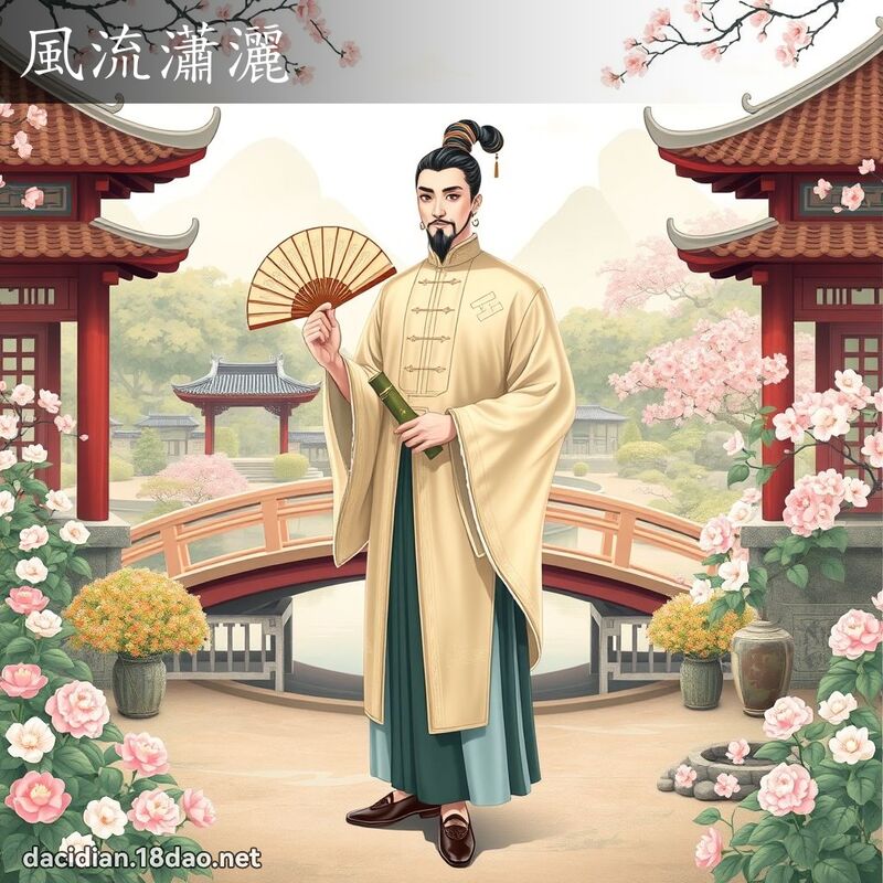 風流瀟灑 - 國語大辭典配圖