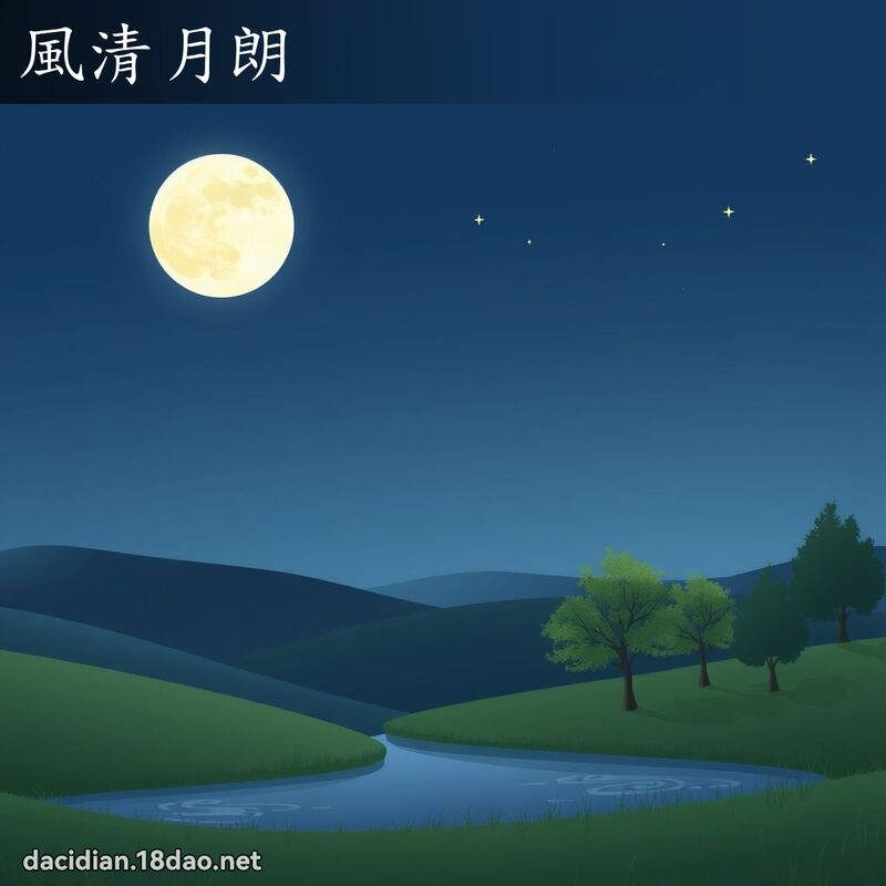 风清月朗 - 国语大辞典配图